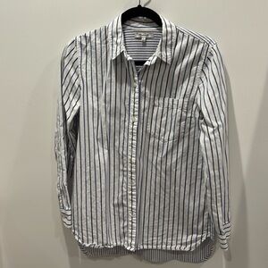 Madewell Women’s Small Blue multi striped Oxford shirt
